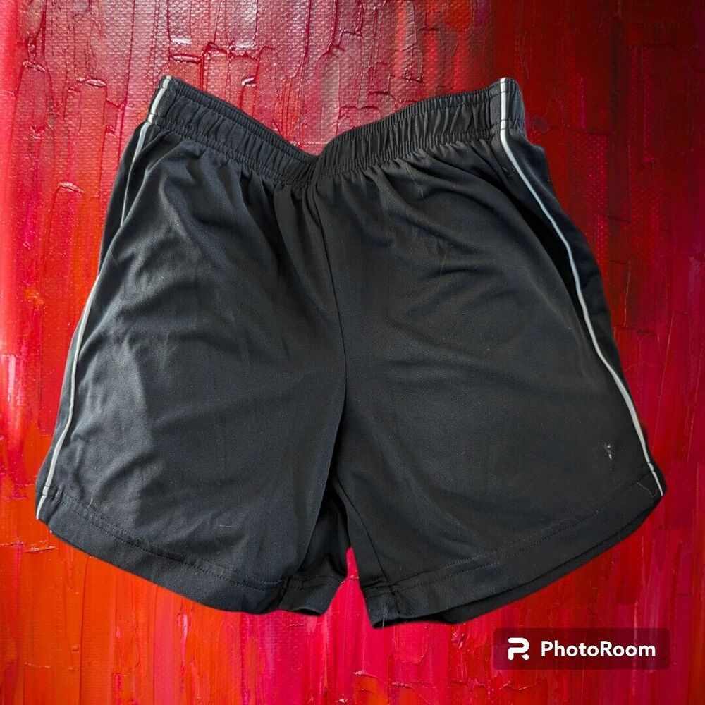 Danskin Now Girls Black White Athletic Shorts M 7-8 Dancewear Polyester Stretch